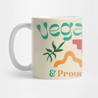 Vegan And Proud plant based vegetarian Mug